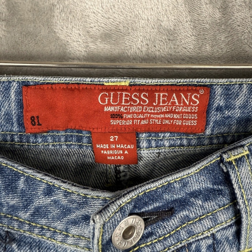 Guess Jeans Womens Bootcut Distressed Patchwork Denim Pants Size‎ 27 - Picture 6 of 8